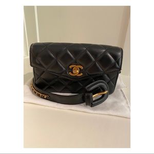 Vintage Lambskin Quilted Waist Bag